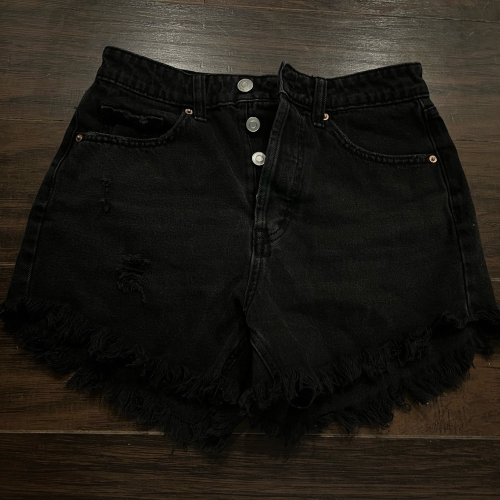 Wild Fable Black Frayed Jean Shorts
